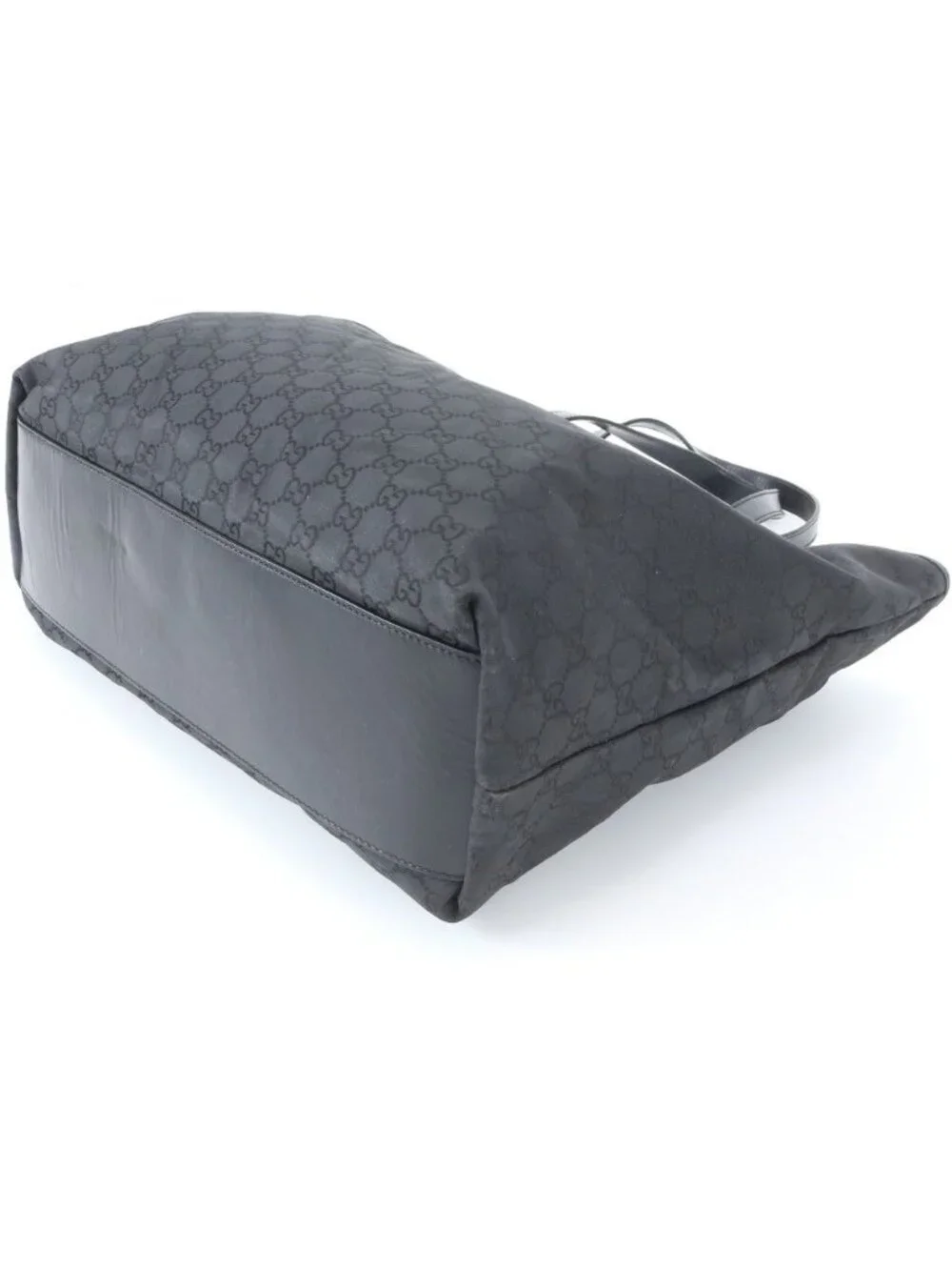 Gucci GG Leather Tote Shoulder Business Document Black